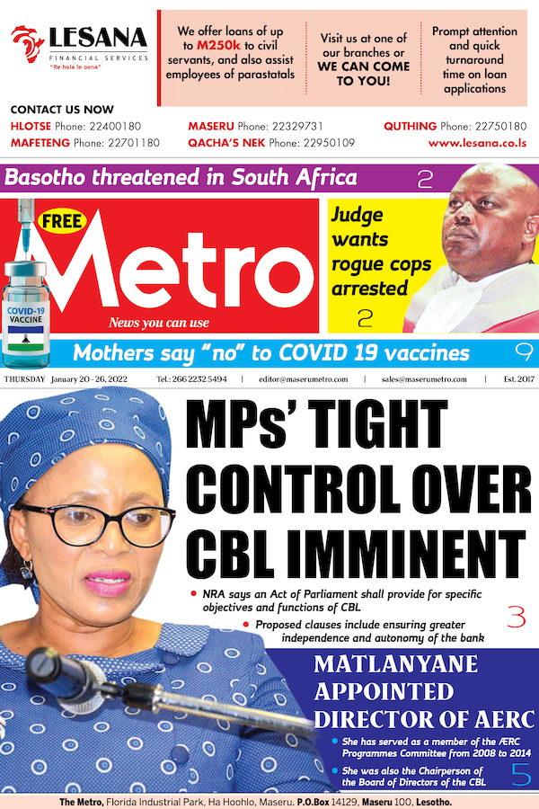 MPs’ TIGHT CONTROL OVER CBL IMMINENT