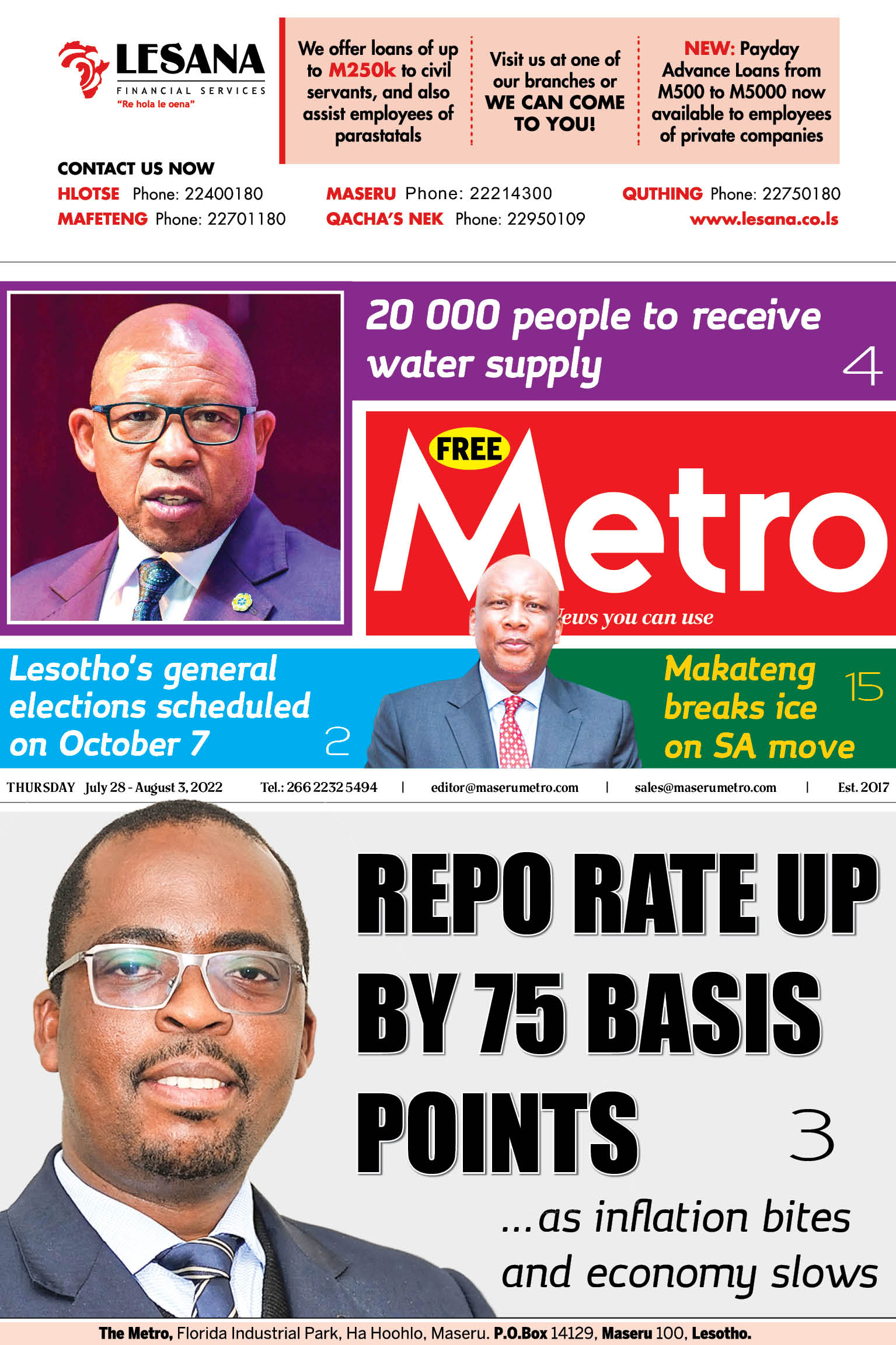 REPO RATE UP BY 75 BASIS POINTS